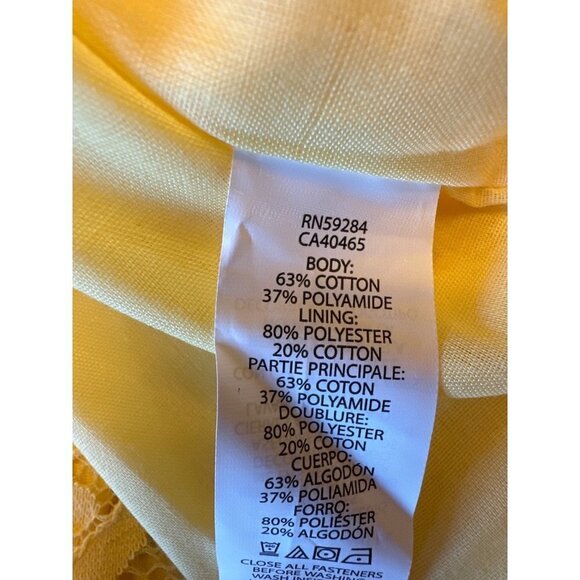 NWT Children's Place Floral Yellow Lace Overlay Short Sleeve Dress Size 16 - Picture 6 of 8